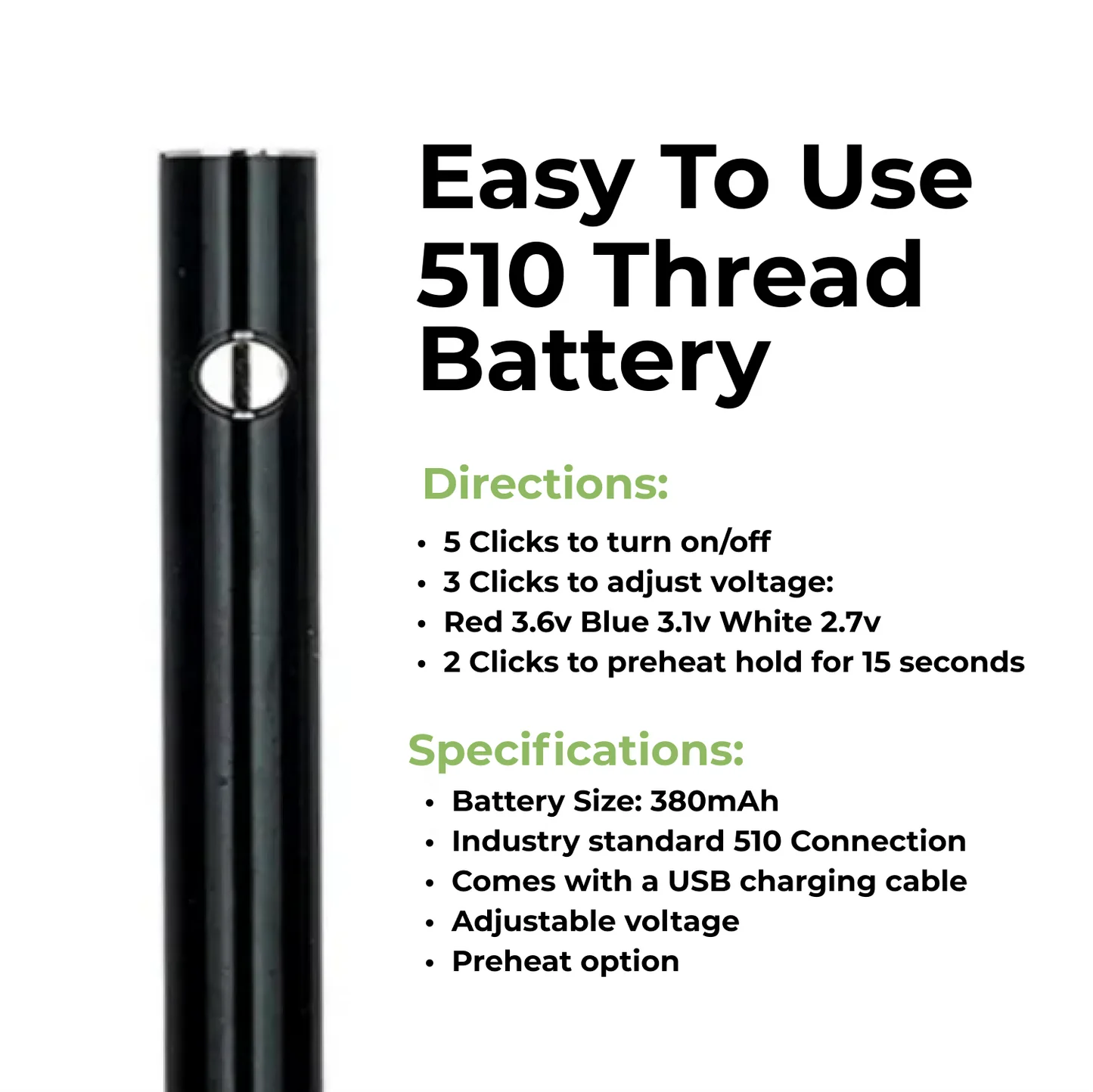 510 Thread Battery